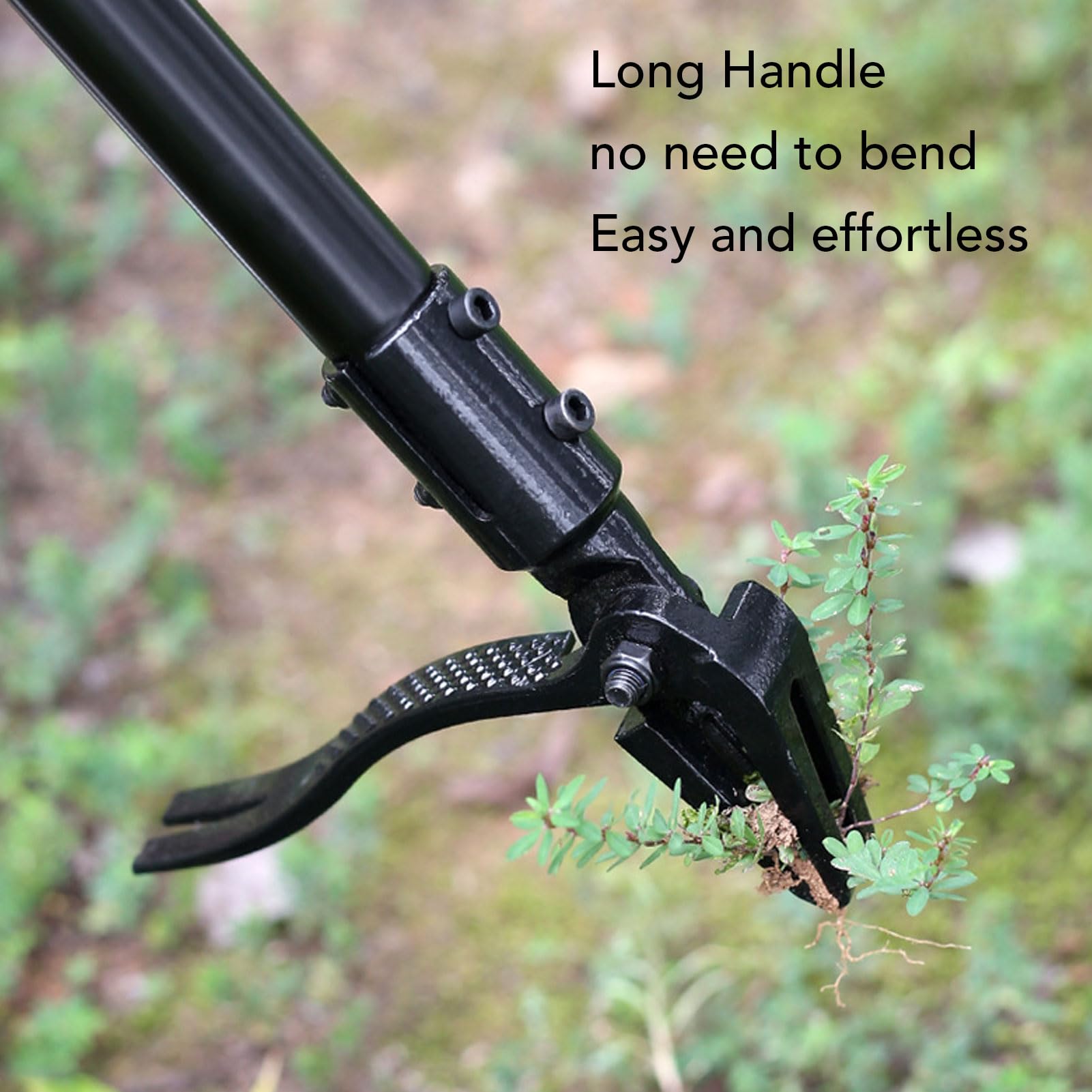 Stehendes Unkrautstecher-Werkzeug, Langer Griff, ergonomischer Unkrautstecher, Garten-Hand-Unkrautjätungswerkzeug, höhenverstellbar, langlebige Stahlkonstruktion für den Hof (4 Abschnitte 163