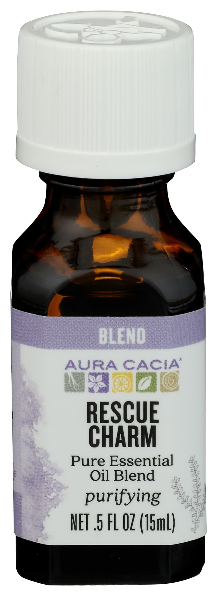 Aura Cacia, Essential Oil Blend Rescue Charm, 0.5 Fl Oz
