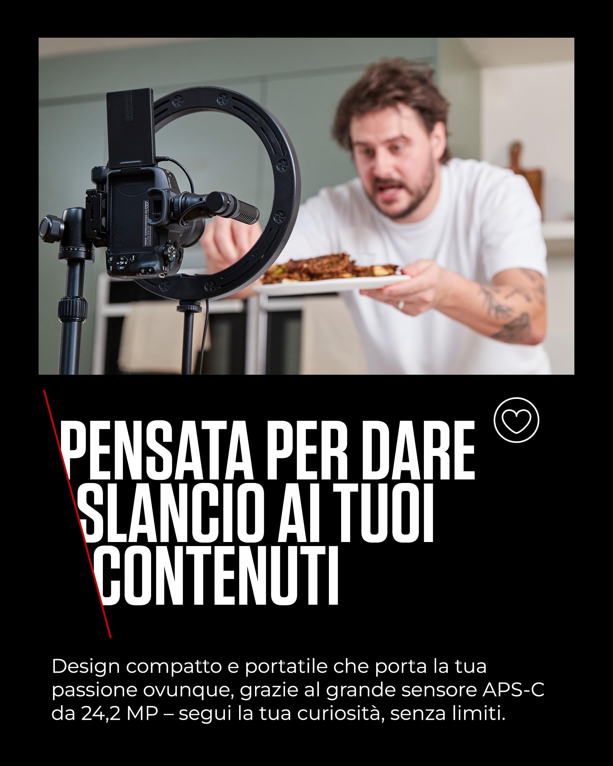 Canon EOS R50 APS-C Mirrorless + RF-S 18-45 f/4,5-6,3 + 2x Batterie (Kit Batteria Aggiuntiva), (24,2 Mp,- Fino a 15fps, DIGIC X, Video 4K UHD Fino 30p, Dual Pixel CMOS Auto Focus II, Disp)
