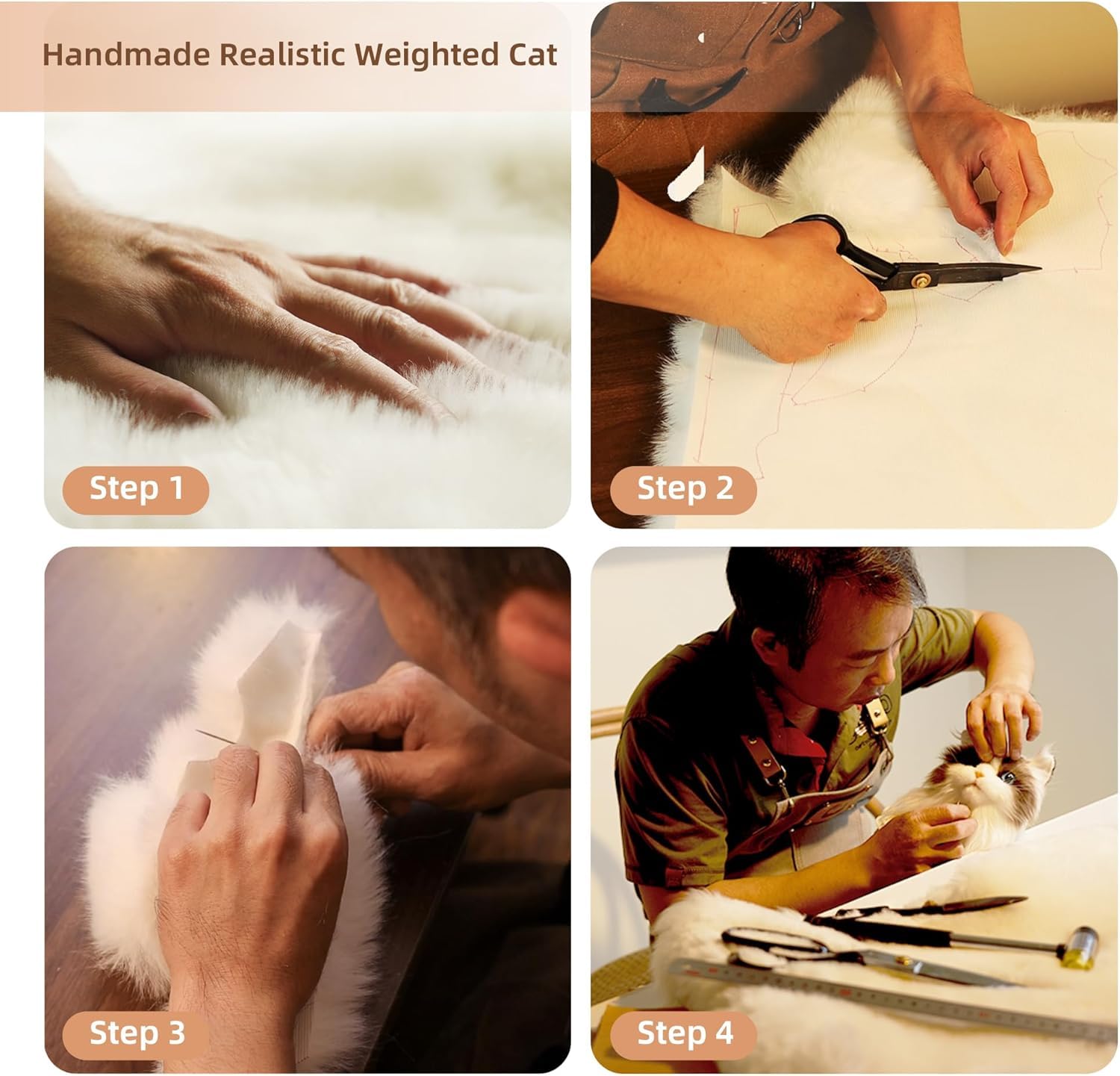 Amazon.co.jp: Chongker 猫ぬいぐるみ リアル 本物そっくり