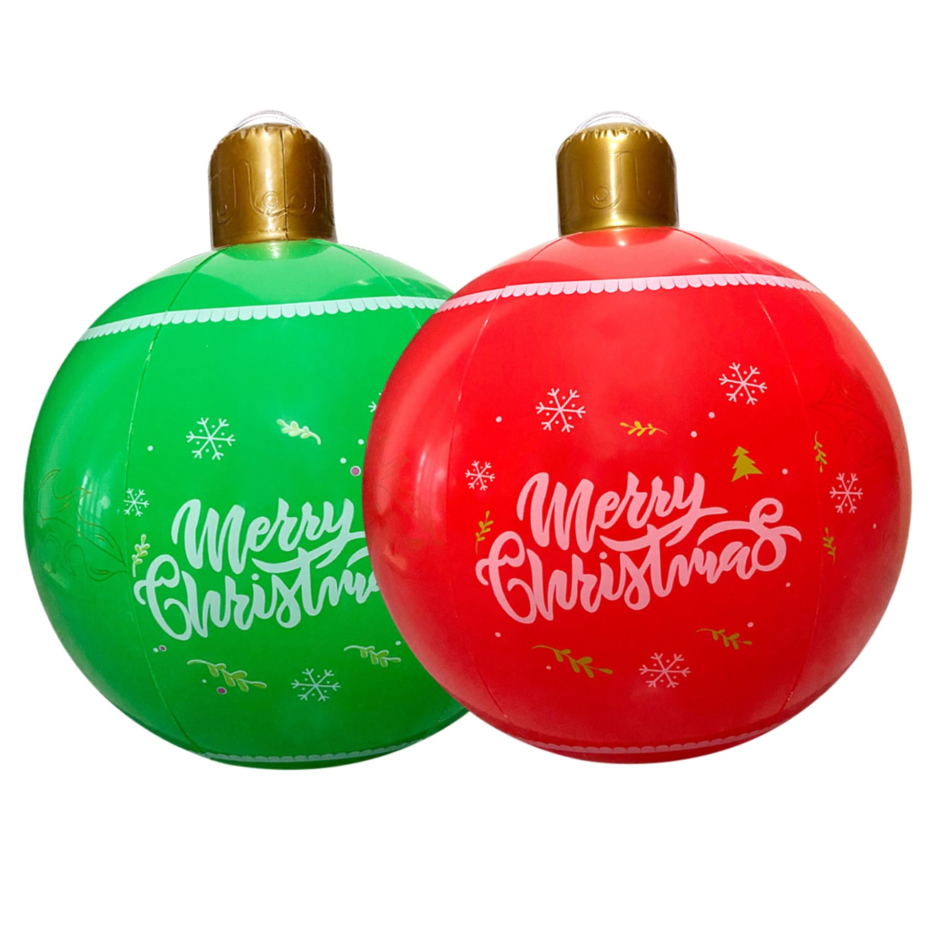 Ballons en PVC rouge vert et boules géantes gonflables de Noël pour terrasse