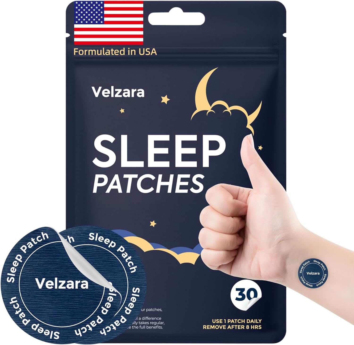 Natural Sleep Patches Spport A Peaceful Nights – Gentle & Convenient – 30 Patches