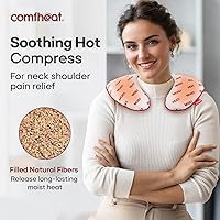 Vista 2 de Almohada de cuello para microondas lavanda, calentable/refrigerable, para el cuello, para aromaterapia, con funda extraíble lavable, ideal