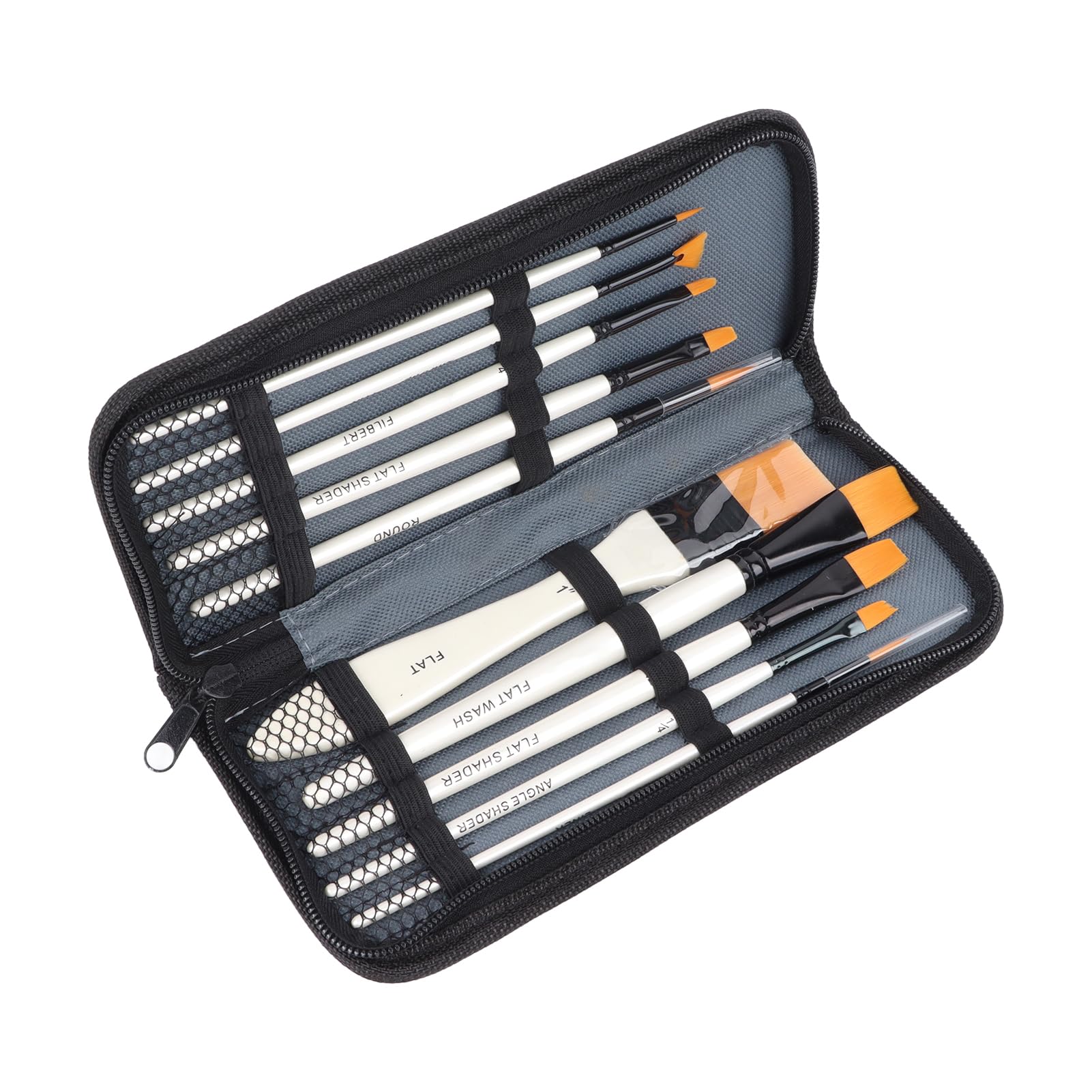 Juego de Pinceles para Pintura Al óleo, para el Pelo, 10 Uds., Pincel Gouache, Bolsa de Tela, Juegos de Pinceles Acrílicos