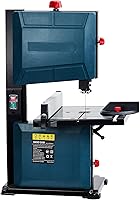 PeakPursuit 8-Inch Benchtop Band Saw: 3A 1800RPM Pure Copper Motor, 0-45° Tilt Table, Fence & Miter Gauge for Woodworking & Aluminum