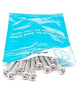 Vista 6 de Tornillos de cabeza de botón M4-0.7 x 1-1/2 "(40 mm) Tornillos de cabeza de botón (100 piezas) 18-8 Acero inoxidable 304 Allen Hex Drive Tornillo