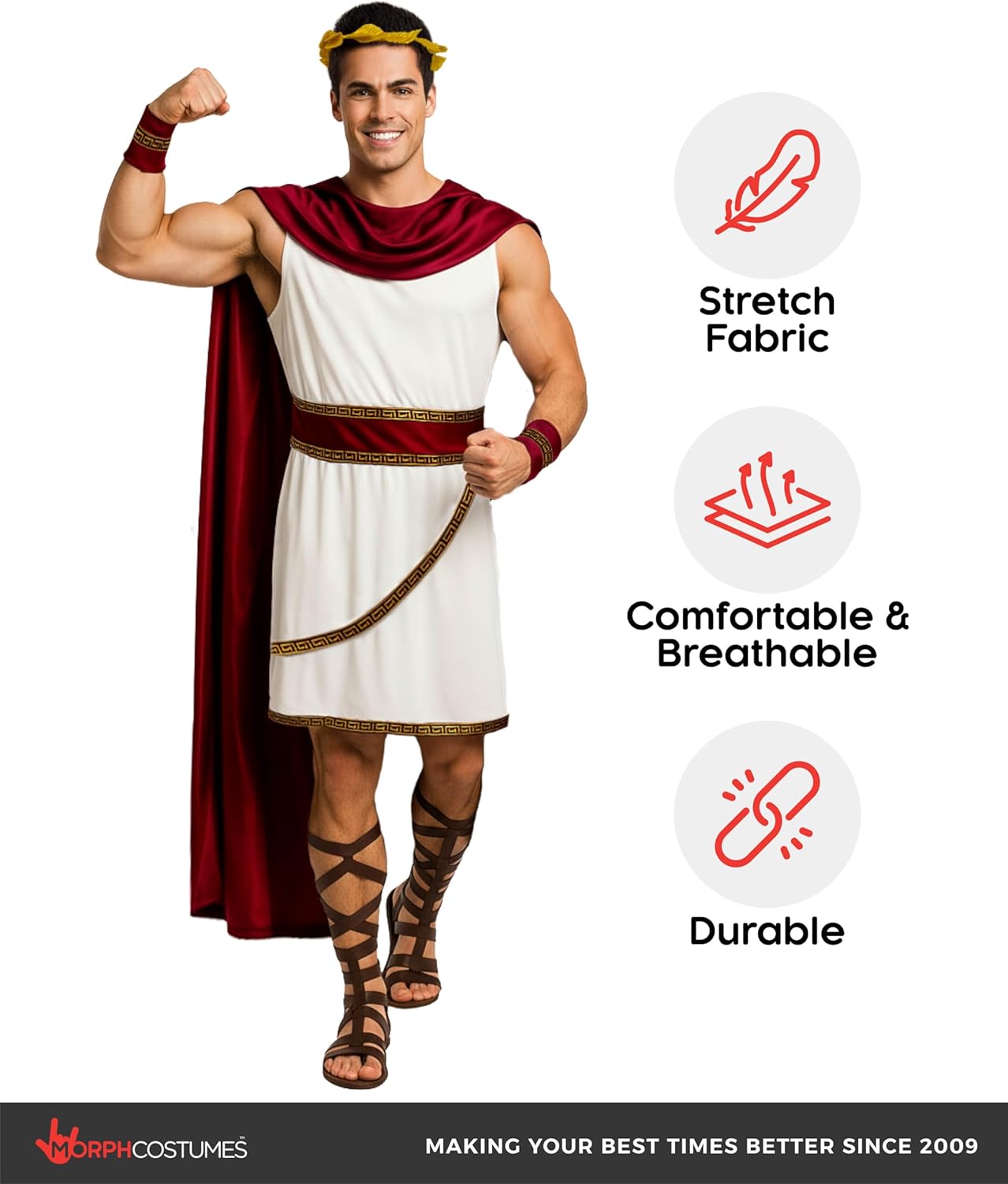 Morph Toga Costume Men, Greek God Toga Costume For Adults, Roman Costume Men, Halloween Costumes For Mens
