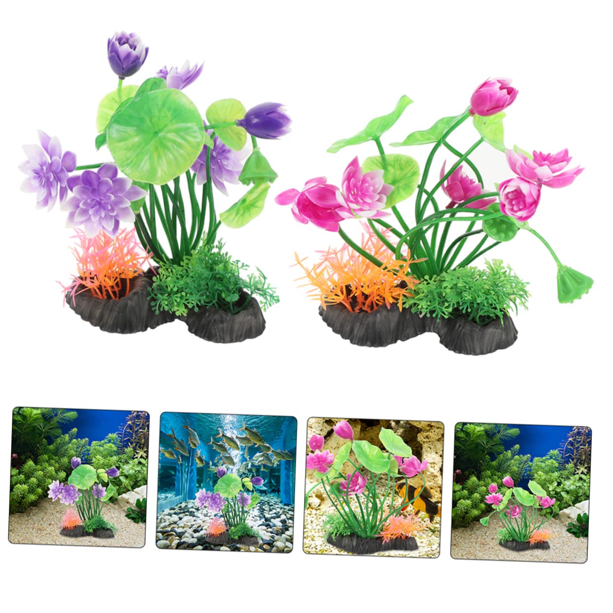 BESPORTBLE 10stücke Künstliche Wasserpflanzen Für Aquarien Dekorative Wasserpflanzen Lebensechte Aquarienlandschaft Für Fischbecken-Dekoration