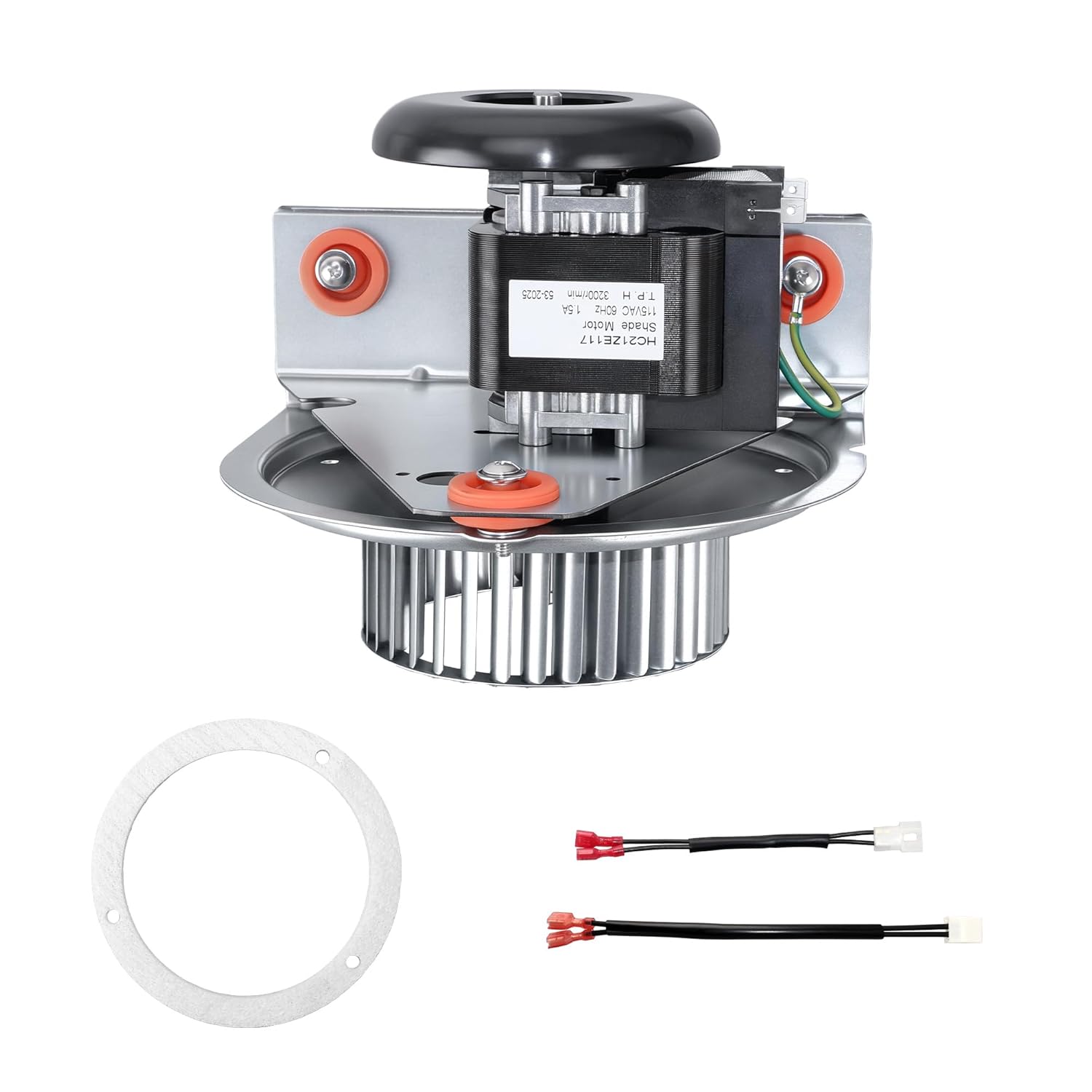 J238-150-1571, HC21ZE117-B Furnace Draft Inducer Blower Motor Assembly Compatible with Jakel, Bryant, Durham, Carrier Furnace Models 318984-753, 2347563, AP5634784, HC21ZE114, HC660005