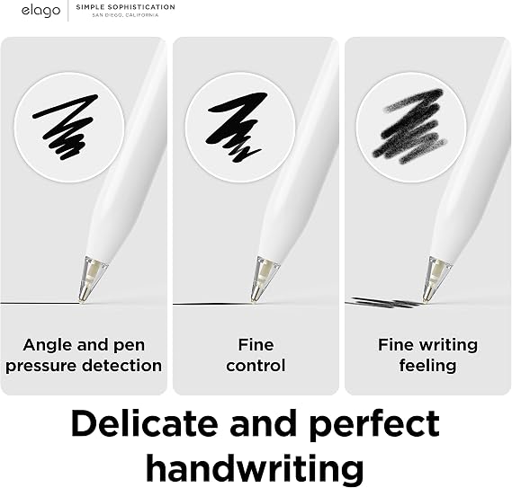 elago 2 Pack Replacement Metal Pencil Tips Compatible with Apple Pencil Pro, Apple Pencil (1st & 2nd Generation) and Apple Pencil (USB-C), Wear-Resistant High Sensitivity Pencil Nibs