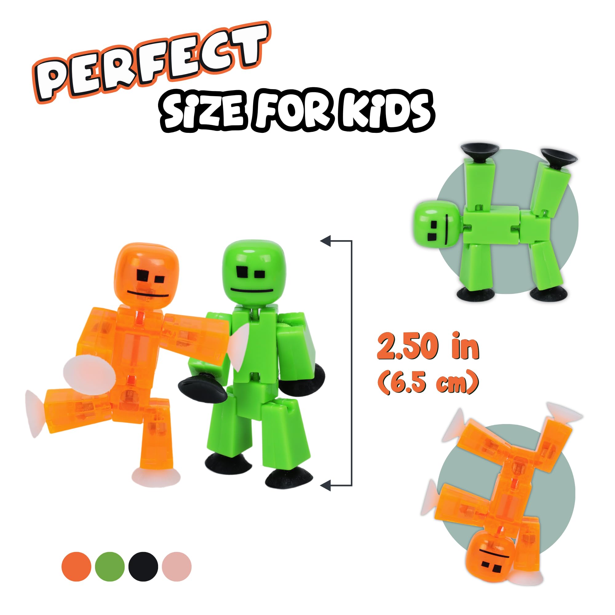 Zing Stikbot Family Pack, Juego De 6 Cifras De Acción