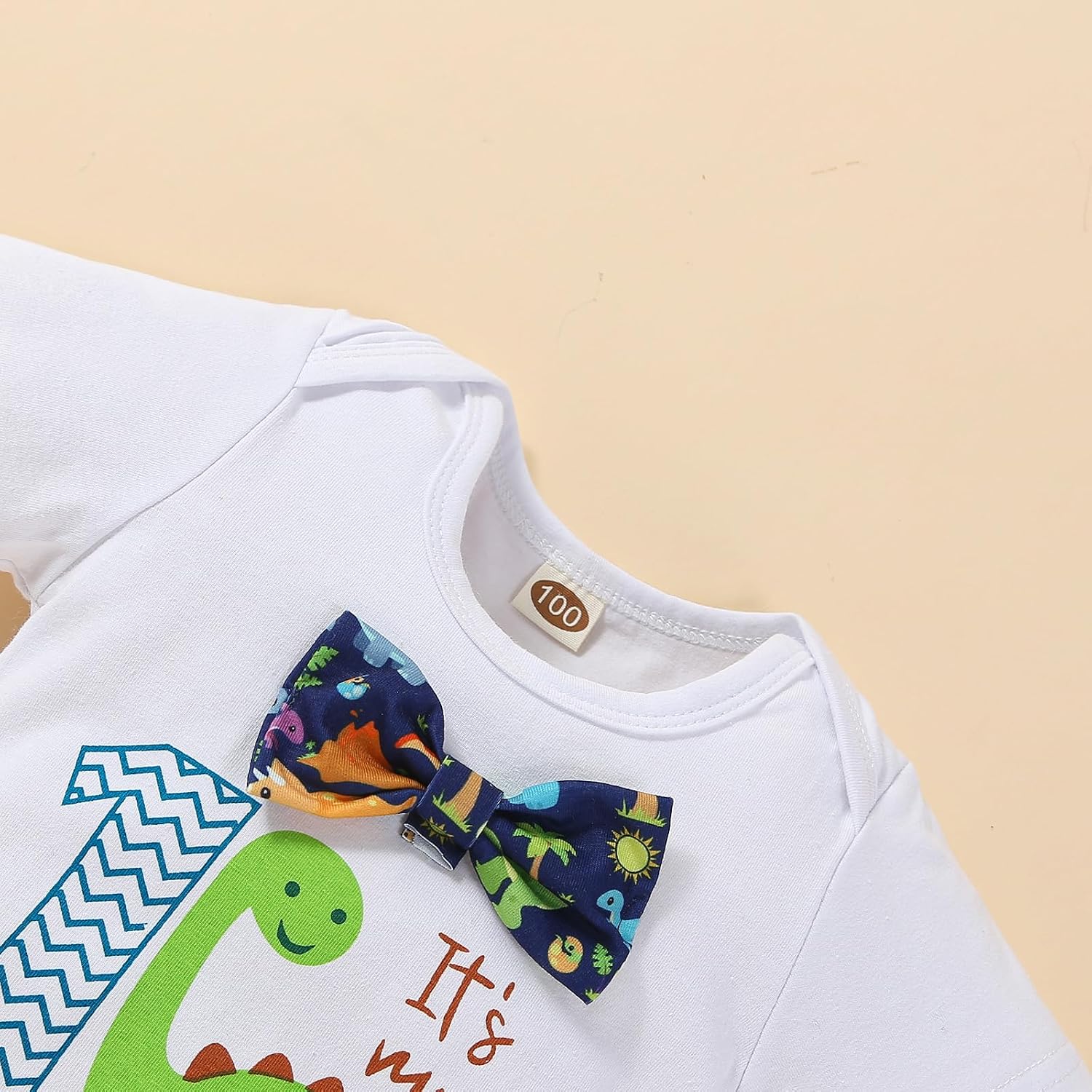 Baby Boy One 1st Birthday Outfits Infant Clothes Short Sleeve Bow Tie Romper Pants Set Suspenders…