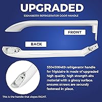 Vista 4 de Romalon 5304486359 Manija de puerta de refrigerador reemplazar 5304506469 5304504507 5304497105 AP6036330 Manija de puerta lateral derecha