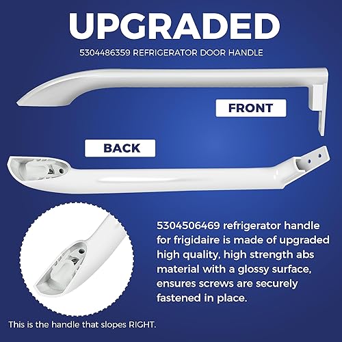 Miniatura 4 de Romalon 5304486359 Manija de puerta de refrigerador reemplazar 5304506469 5304504507 5304497105 AP6036330 Manija de puerta lateral derecha