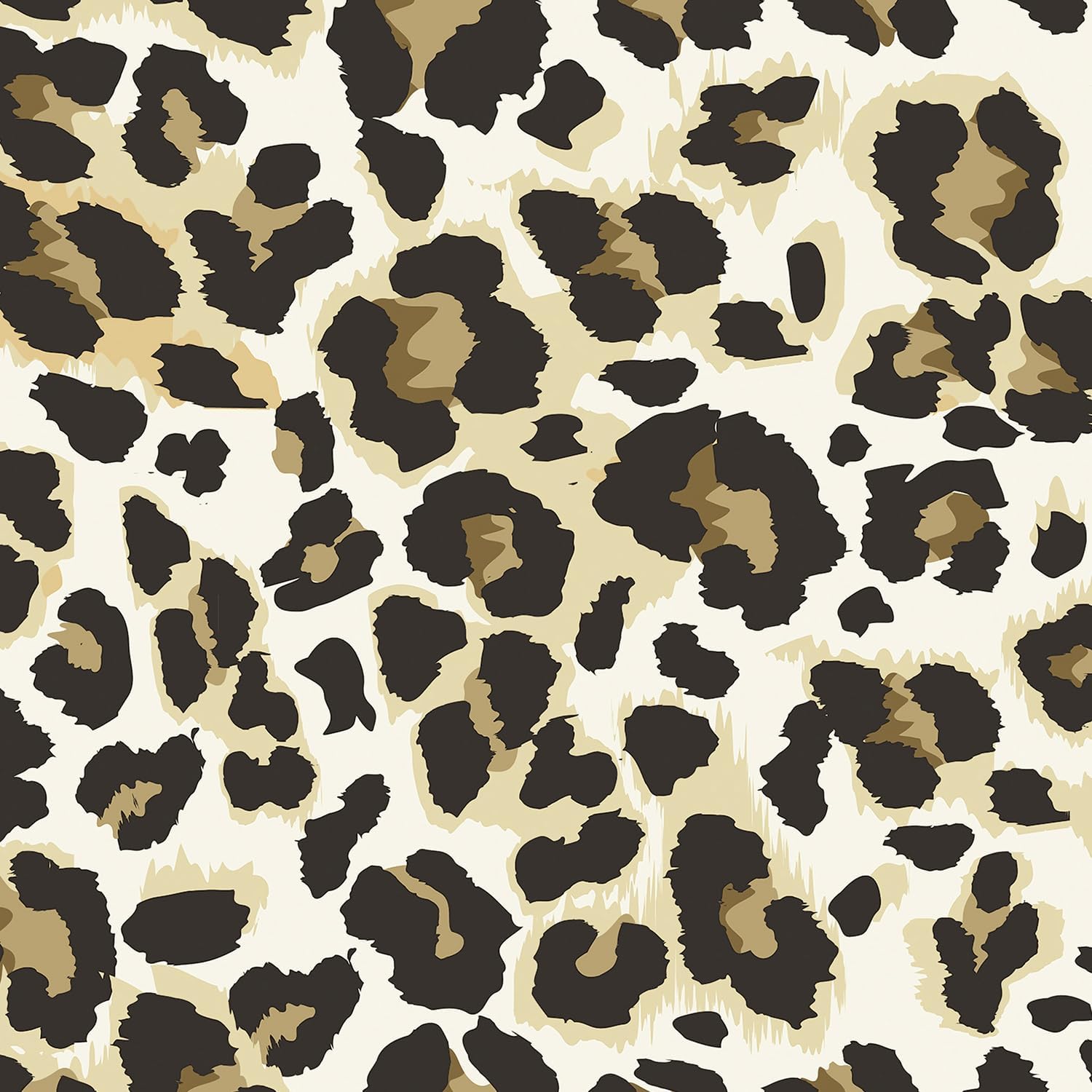 YENHOME Cheetah Print Wallpaper Modern Luxury Animal Leopard Wallpaper Peel and Stick 17.5" X10ft Black Brown Spots Removable Self-Adhesive Contact Paper for Bedroom Bathroom Accent Wall Cabinets