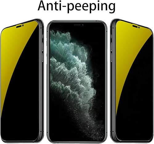 Miniatura 2 de Espejo de vidrio templado antiazul, protector de pantalla anti-espía, película antiespía para iPhone 11 Pro MaxiPhone XS Max, 6.5 pulgadas,