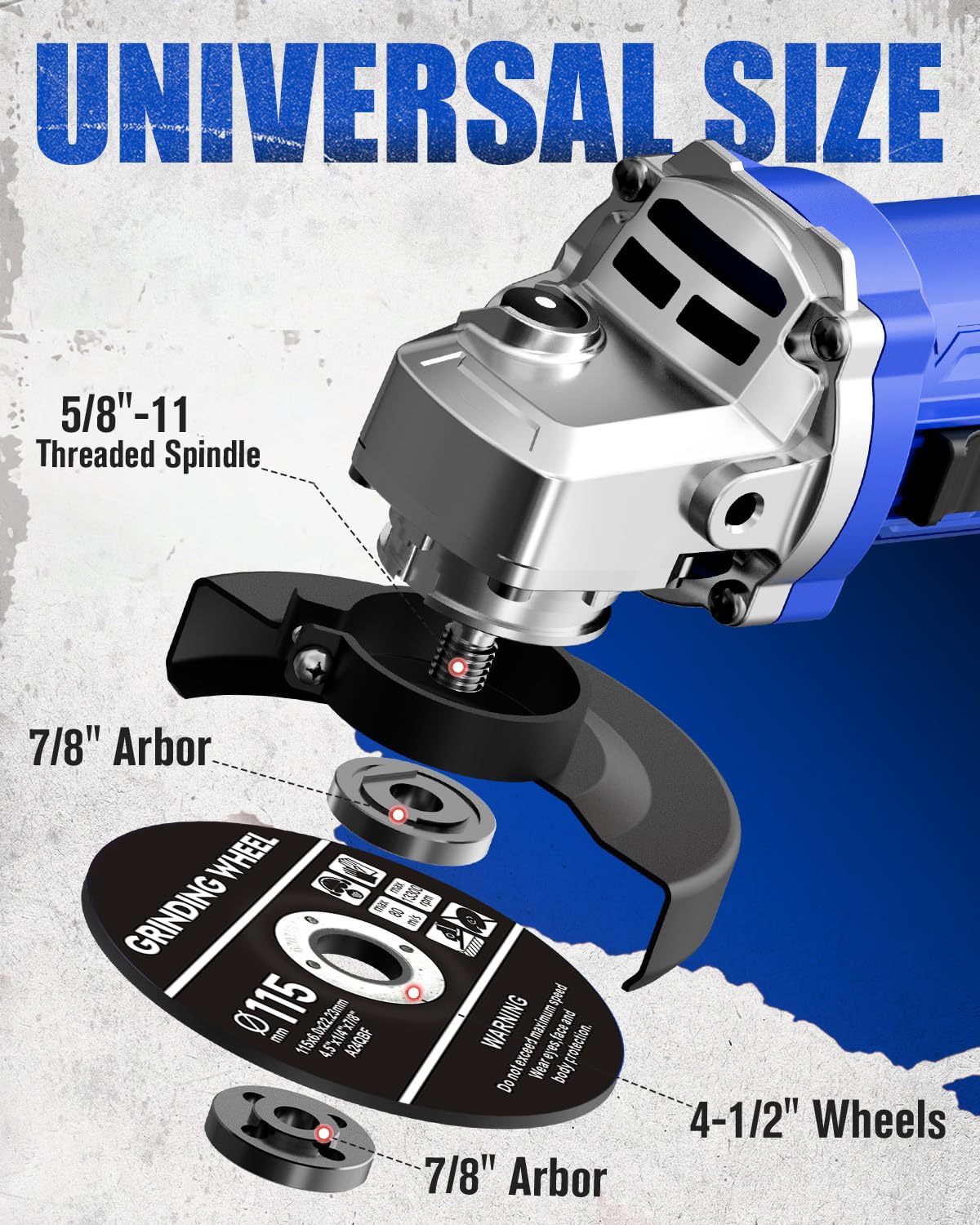 AVID POWER Angle Grinder - 750W Metal Grinder -5