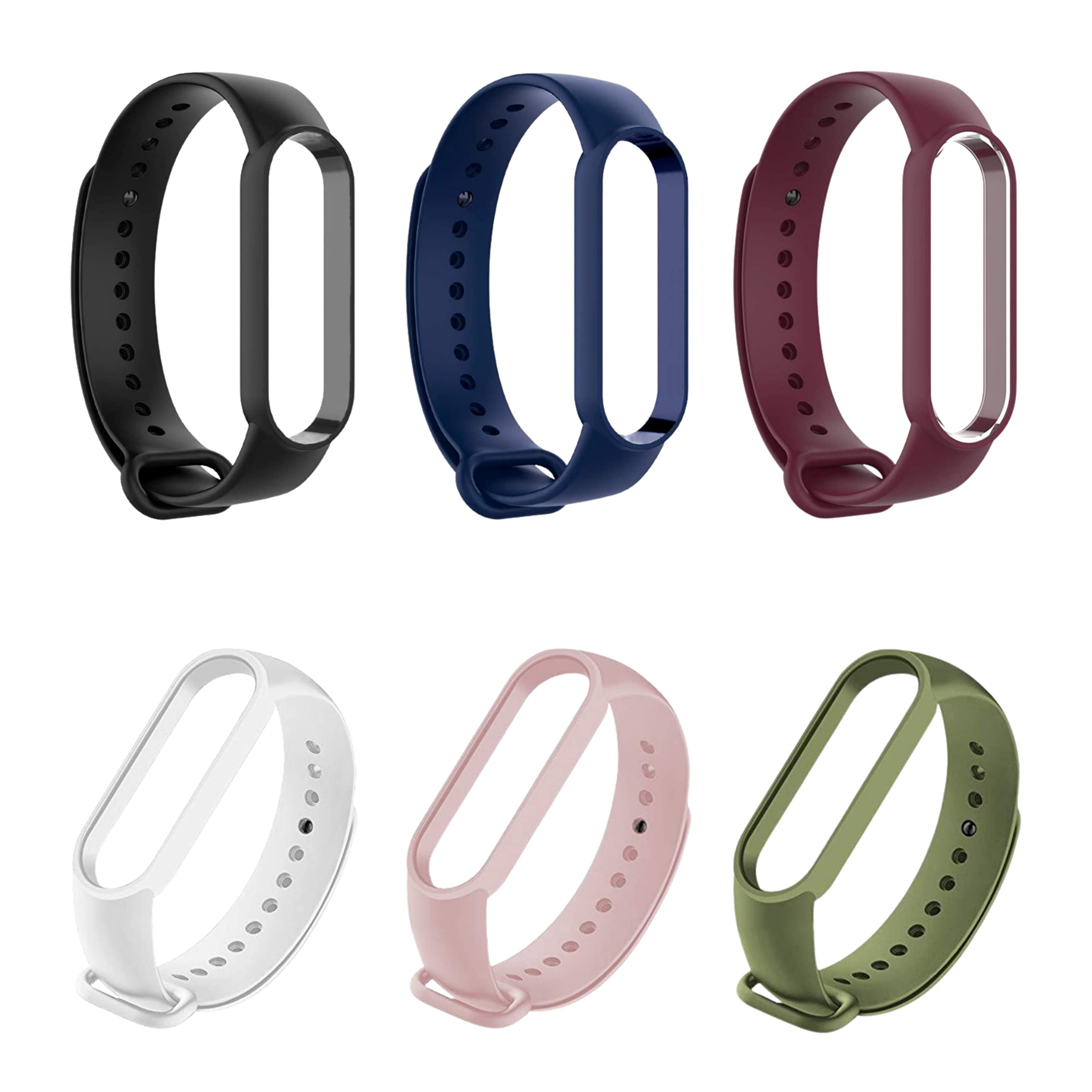 Like Star® Straps For Mi Band 5 & 6 Only Straps For Original Mi Band 5 & 6 Soft Silicone Adjustable Band Straps Pack Of 6 (Note: Device Not Included)(Black Navy Wine White DarkGreen Peach) (B0C72J4F7S) Amazon Price History, Amazon Price Tracker