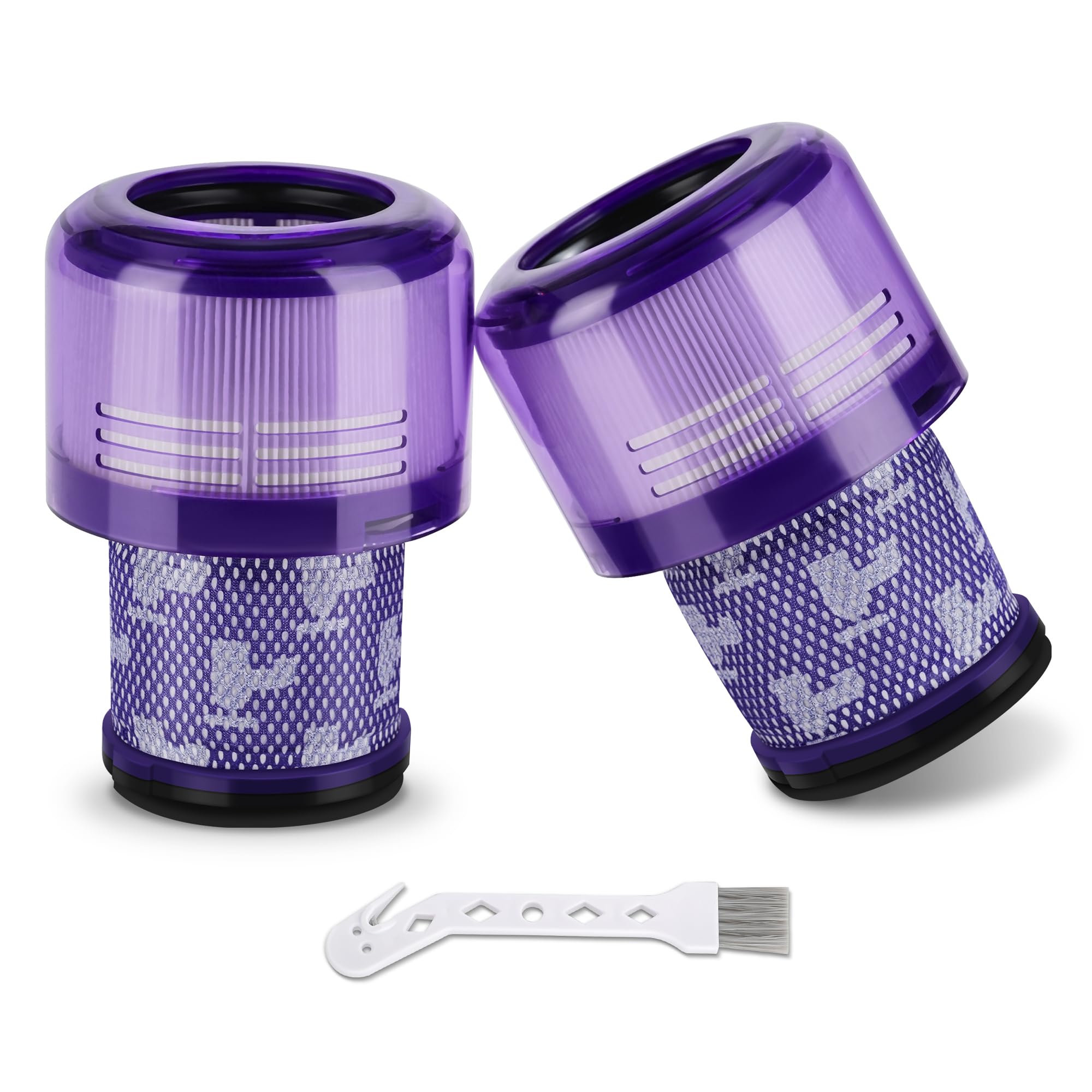 2 Piezas Filtro para Dyson V11, Filtro Compatible con Dyson V11 V15 SV14 SV17 SV22, Juego de Filtro de Repuesto para Dyson V11, Filtro de Torque Drive para Dyson Aspiradora V11, Púrpura