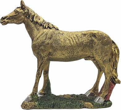 Wild horse standing 21cm GOLD
