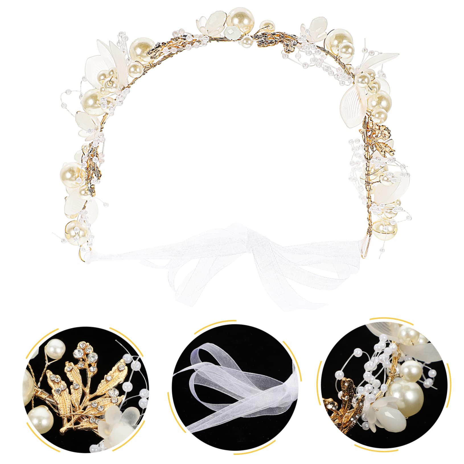 Ipetboom 3pezzi Fascia Sposa Decorazioni e Foglie Accessorio Per Matrimonio Cerimonie e Feste Headband Per Bride e Speciali