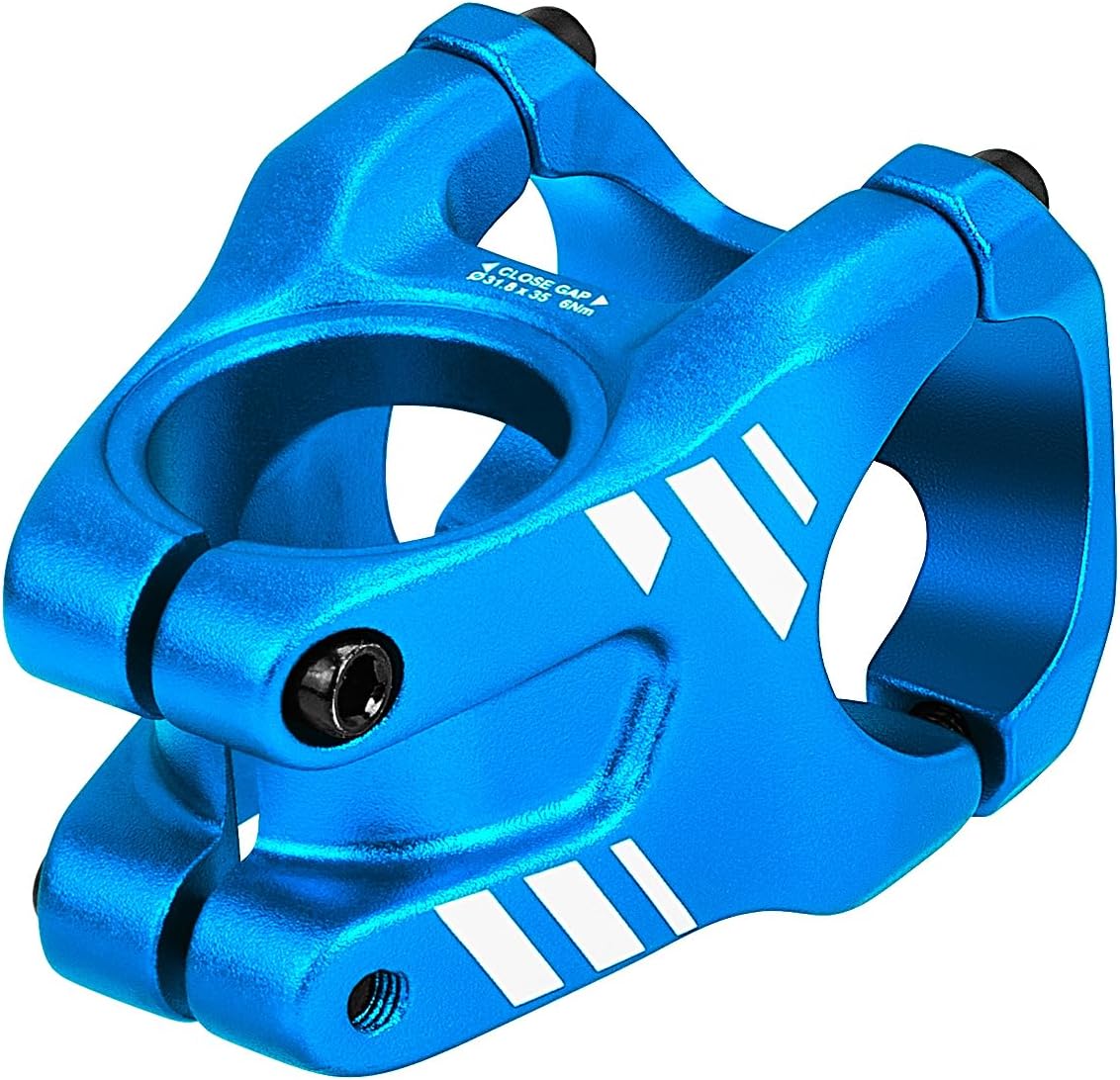 FIFTY-FIFTY Mountain Bike Stem, Aluminum Alloy Short MTB Stem, Suitable for 1-1/8 Steer Tube 31.8mm Bicycle Handlebar, Fits for All Mountain, Endure, Downhill, Freeride