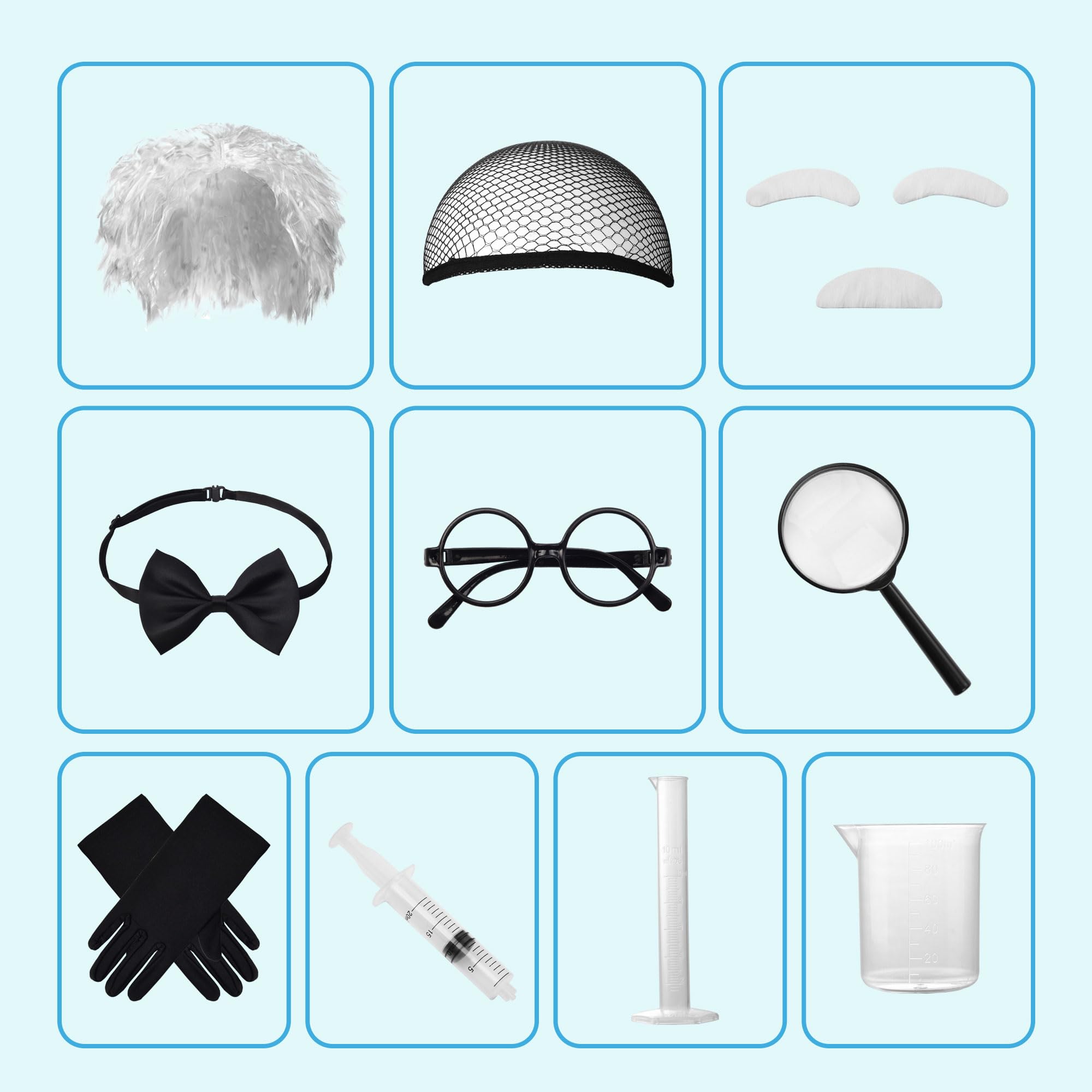 ReliBeauty Disfraz Científico Niños con Accesorios