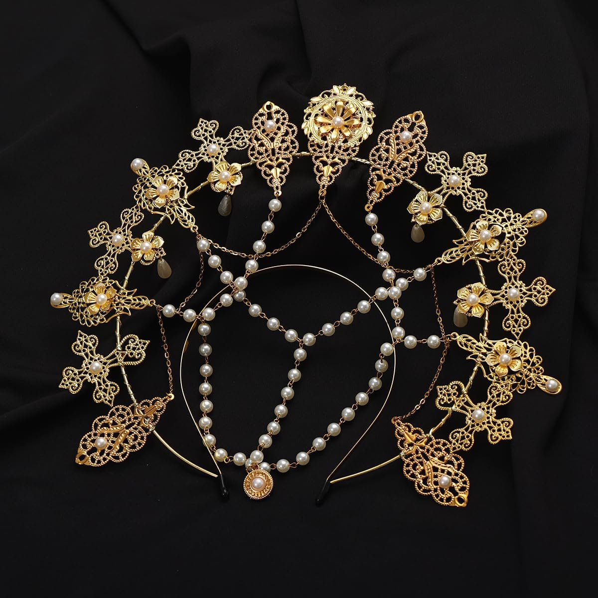 COSDREAMER Halo Crown Mary Goddess Headband Women's Halloween Costume Goddess Headwear (X)