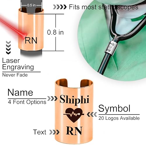 Miniatura 2 de Etiqueta de identificación para estetoscopio, accesorios para estetoscopio, accesorios de enfermera, regalo para enfermera, clips de etiqueta de