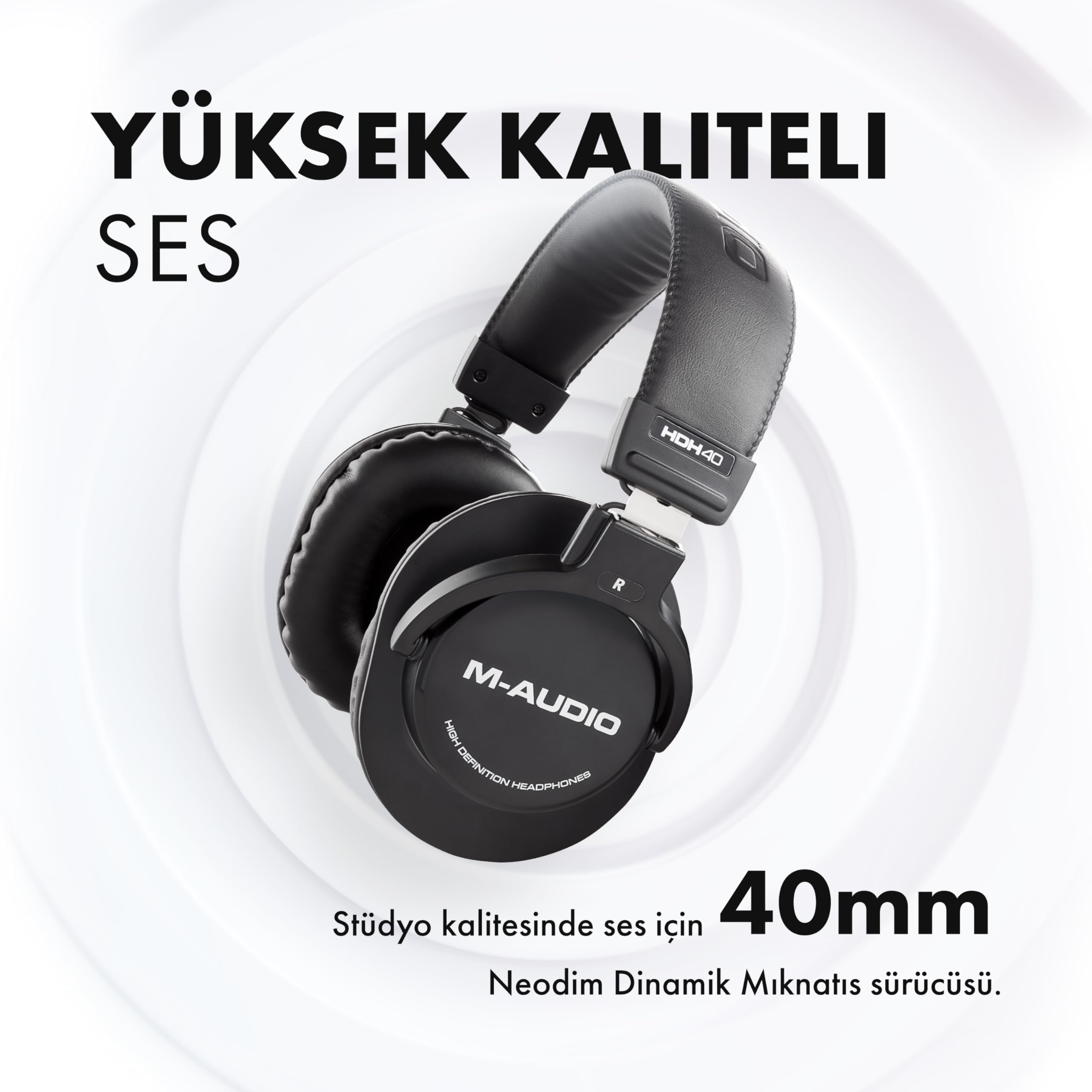 M-AUDIO HDH40 Kapalı Kulak Üstü Kulaklık | Stüdyo Monitörleme