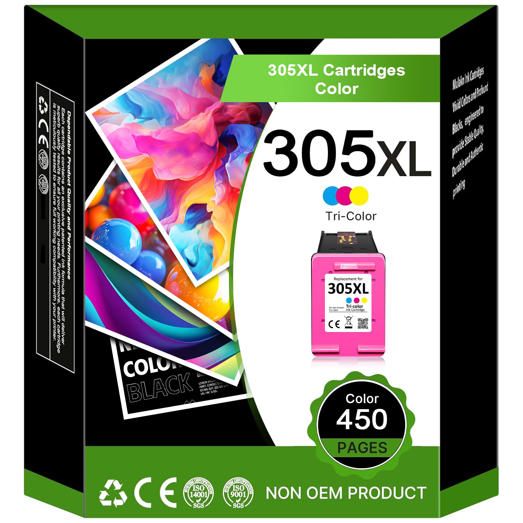 ColoWorld 305 Cartuchos de Impresora, reacondicionados para Cartuchos HP 305 XL Compatible con HP DeskJet 2700 2710 2720 DeskJet Plus 4100 4130 Envy 6000 6032 6020 Envy Pro 6430 6420(1 Color)