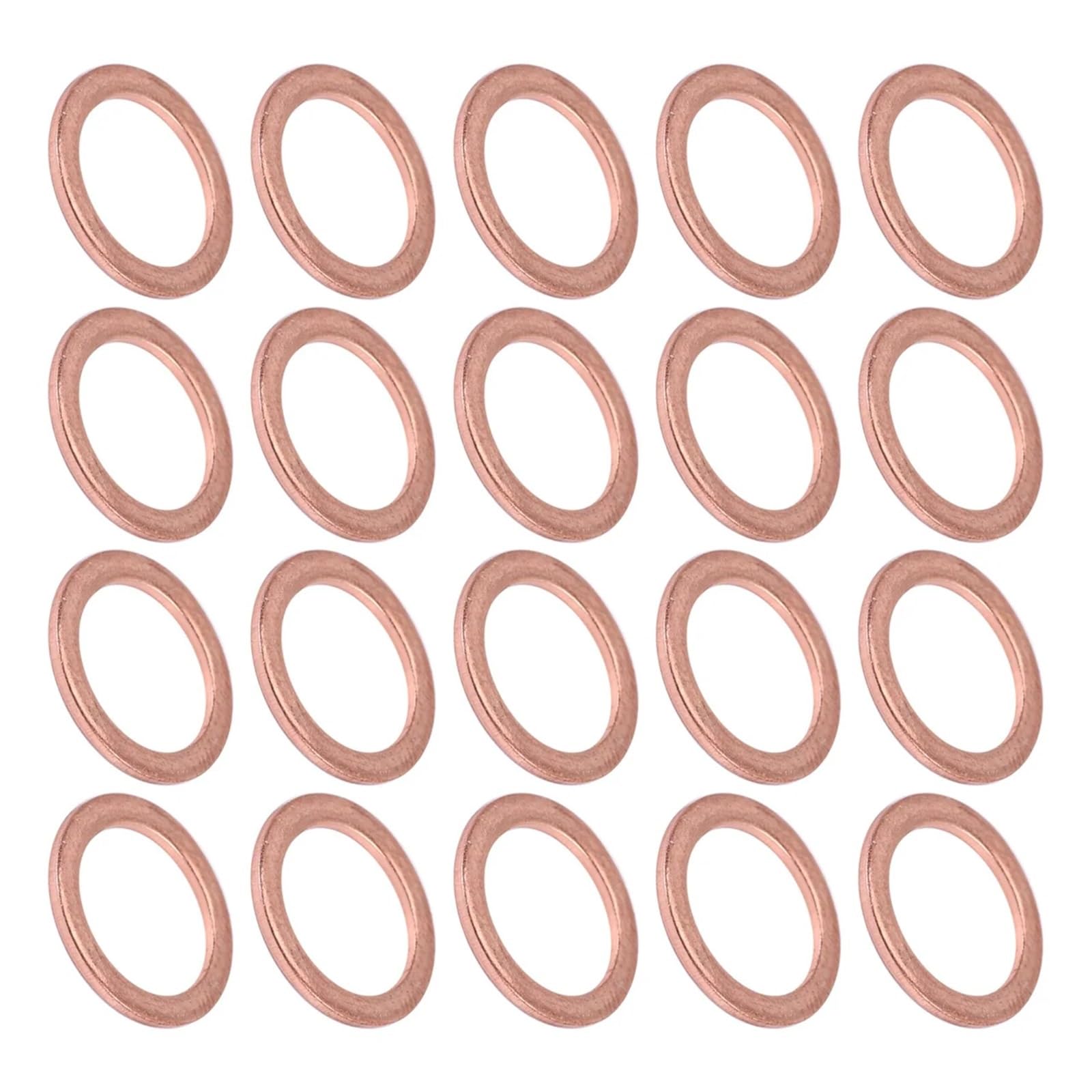 Podkładki mosiężne, podkładki płaskie, 20 szt. 10mm x 14mm x 1mm miedziana podkładka uszczelka dystansowa