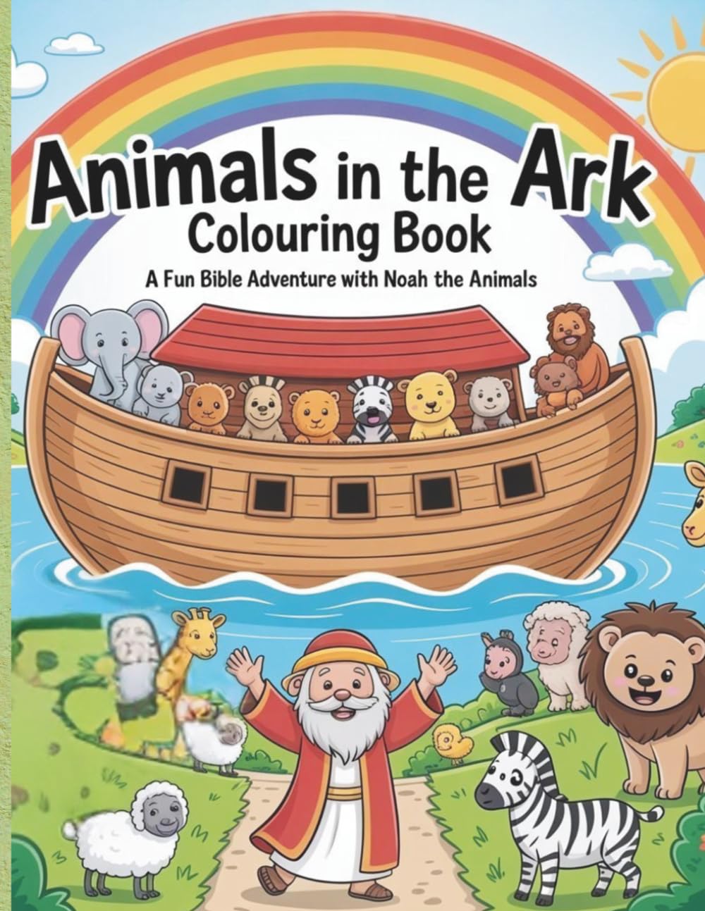 ANIMALS IN THE ARK COLOURING BOOK: A Fun Bible Adventure with Noah and the Animals