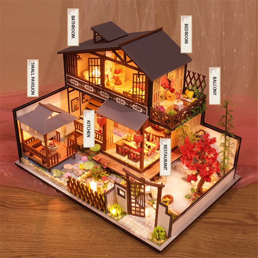 Amazon.co.jp: ビッグドールハウスDiyミニチュアキットビルディング