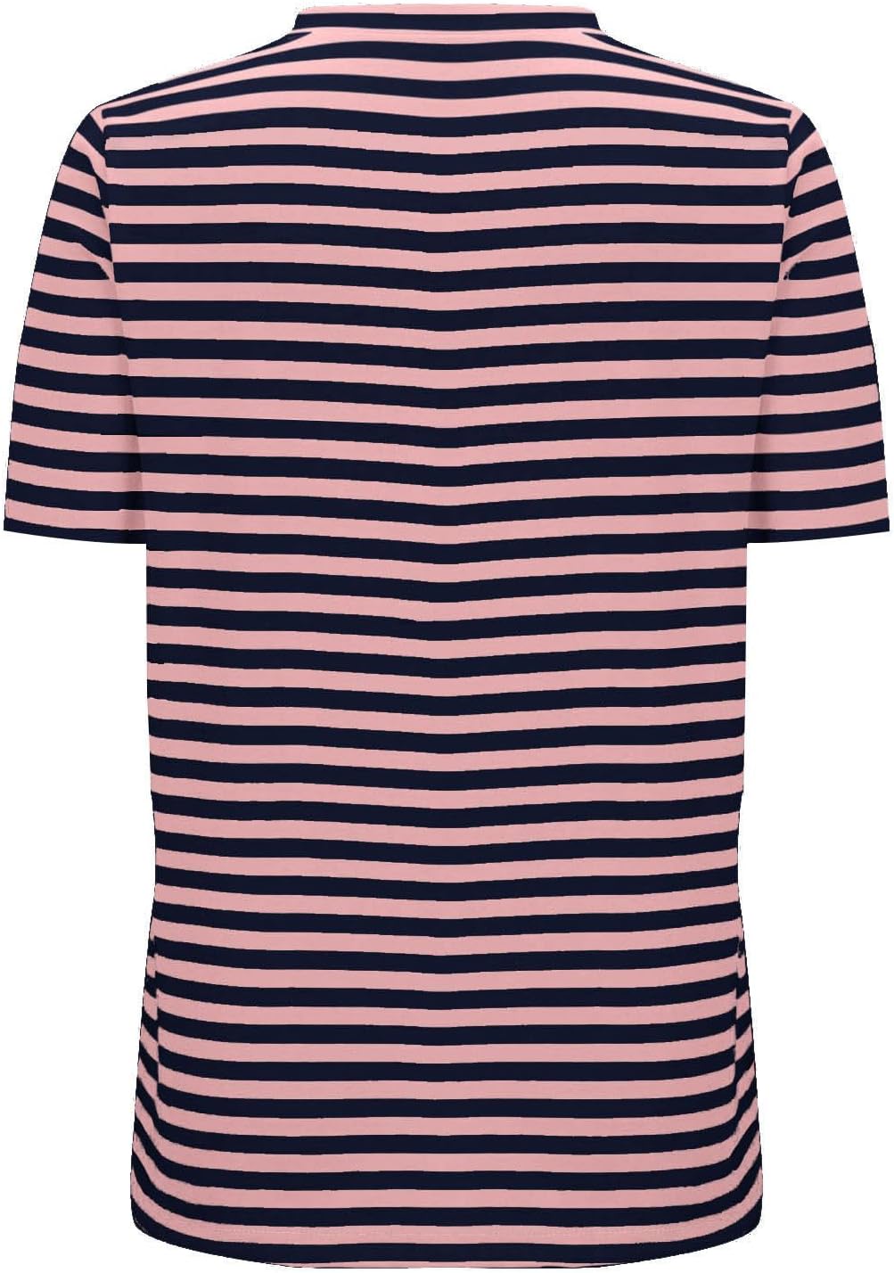 Women's Casual Short Sleeve Shirts Stripe Crew Neck Tees 2026 Summer Loose Tshirt Ladies Plus Size Blouse