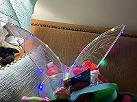 Vista 32 de Alas de hada para adultos, alas de princesa transparentes brillantes, alas de ángel, ideales para disfraz de Halloween, color blanco