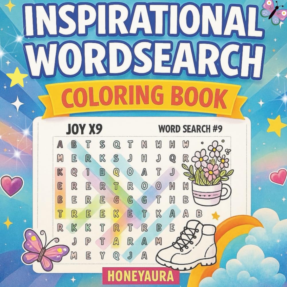 Inspirational Cozy Word Search Coloring Book: Uplifting Quotes, Positive Words, and Beautiful Coloring Designs for Motivation & Stress Relief (Cozy Word Search Coloring Series)