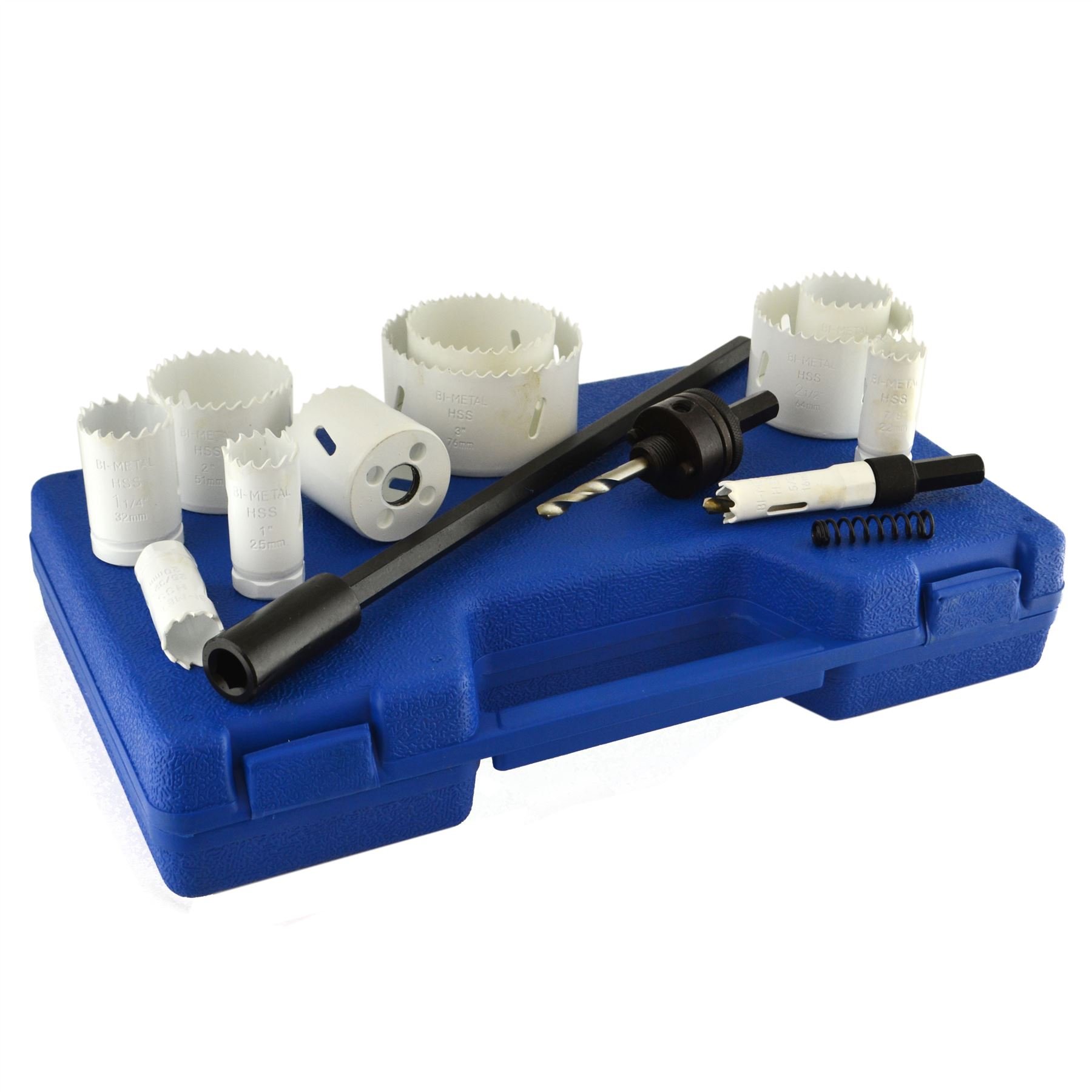 17pc Bimetal Hole Saw Cutter Circle Drill Pilot Drill Arbor 16-76mm & Extension TE878