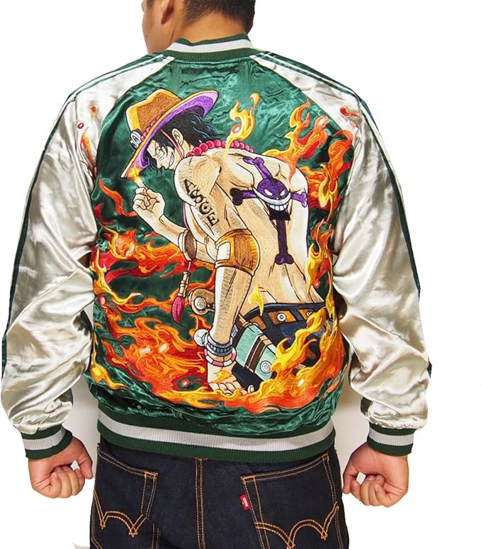 Amazon 海賊ワンピース Onepiece 火拳のエース リバーシブルスカジャン Opsj 007 コート ジャケット 通販