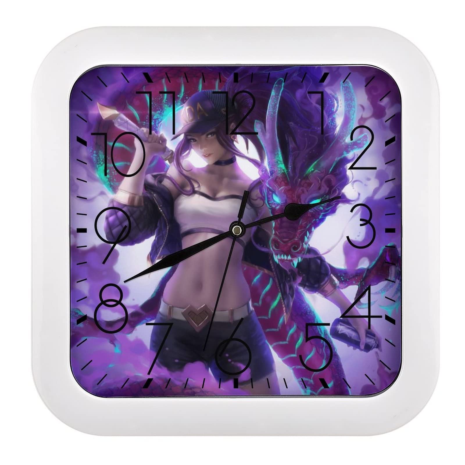 Pendule murale silencieuse moderne dragon pour éliminer les bruits de tic-tac