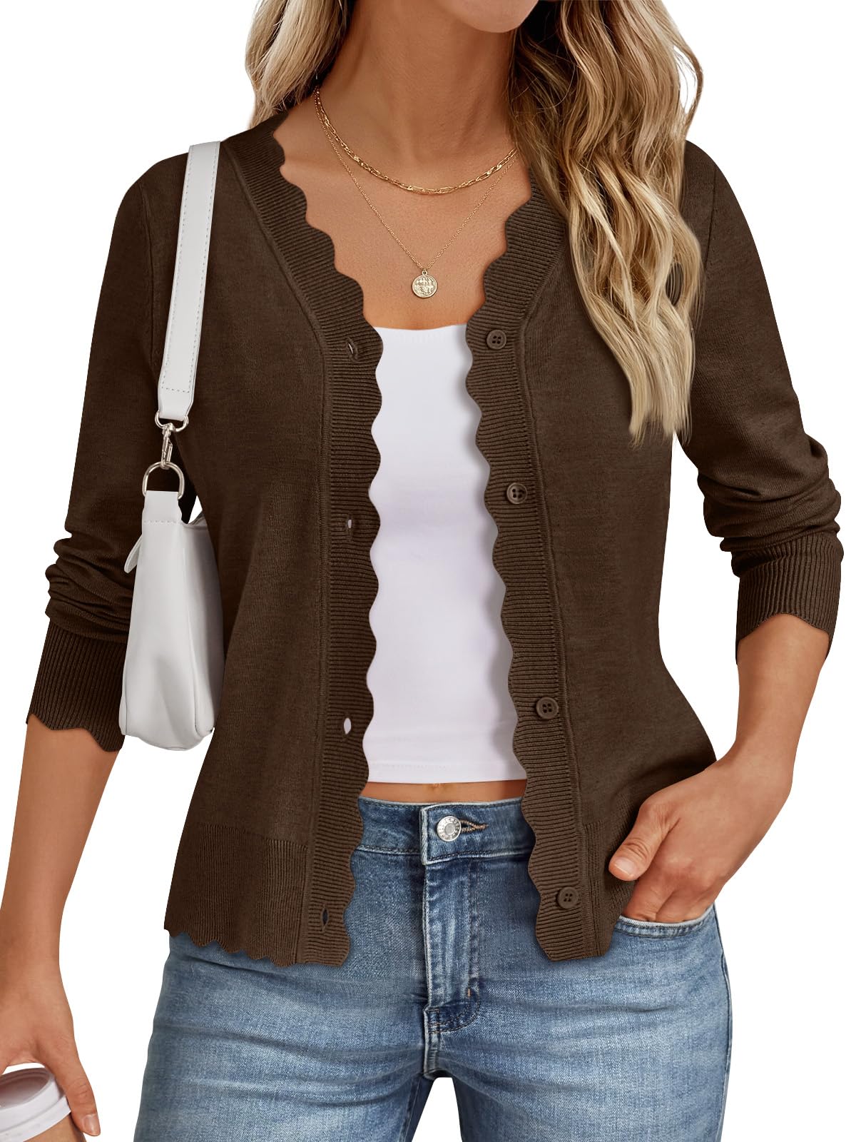 Women Long Sleeve Casual Lightweight Button Down V Neck Cardigan Autumn Clothes 2025-image-45
