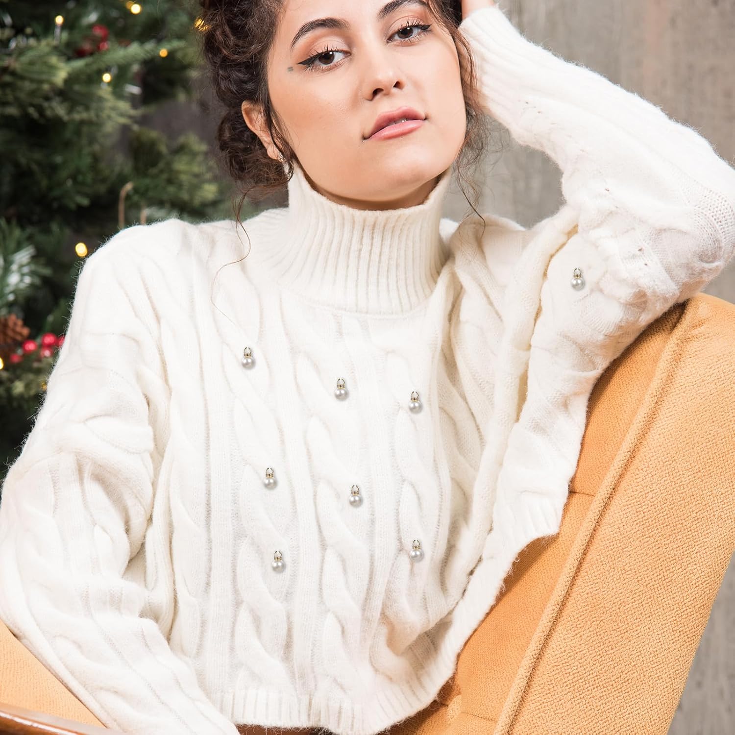 Grevosea 100 Pcs Pearl Beads for Jewelry Making, 10mm Pearl Pendant Charms with Gold Cap and Hole Faux Pearls for DIY Crafts Bracelets Earrings Necklaces Jewelry Making Supplies - Image 5