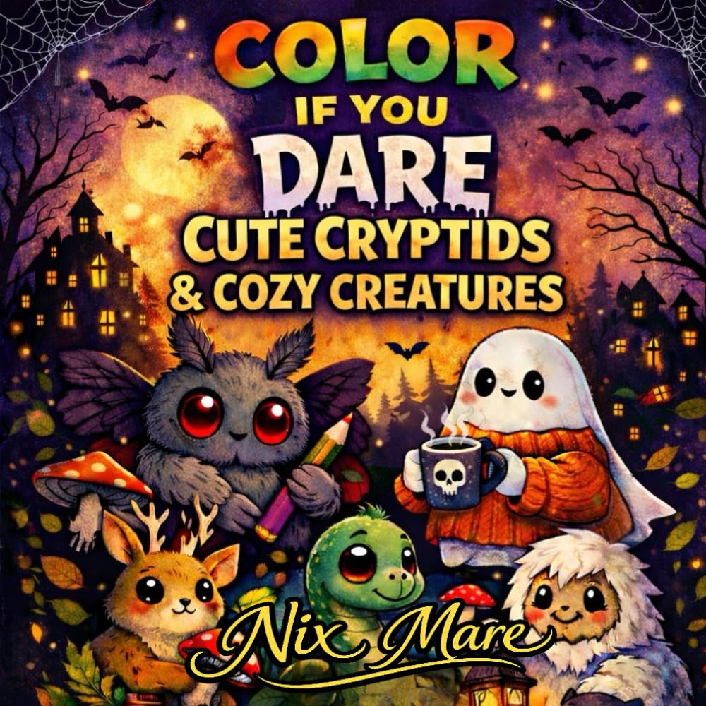 Cute Cryptids & Cozy Creatures (Color If You Dare)