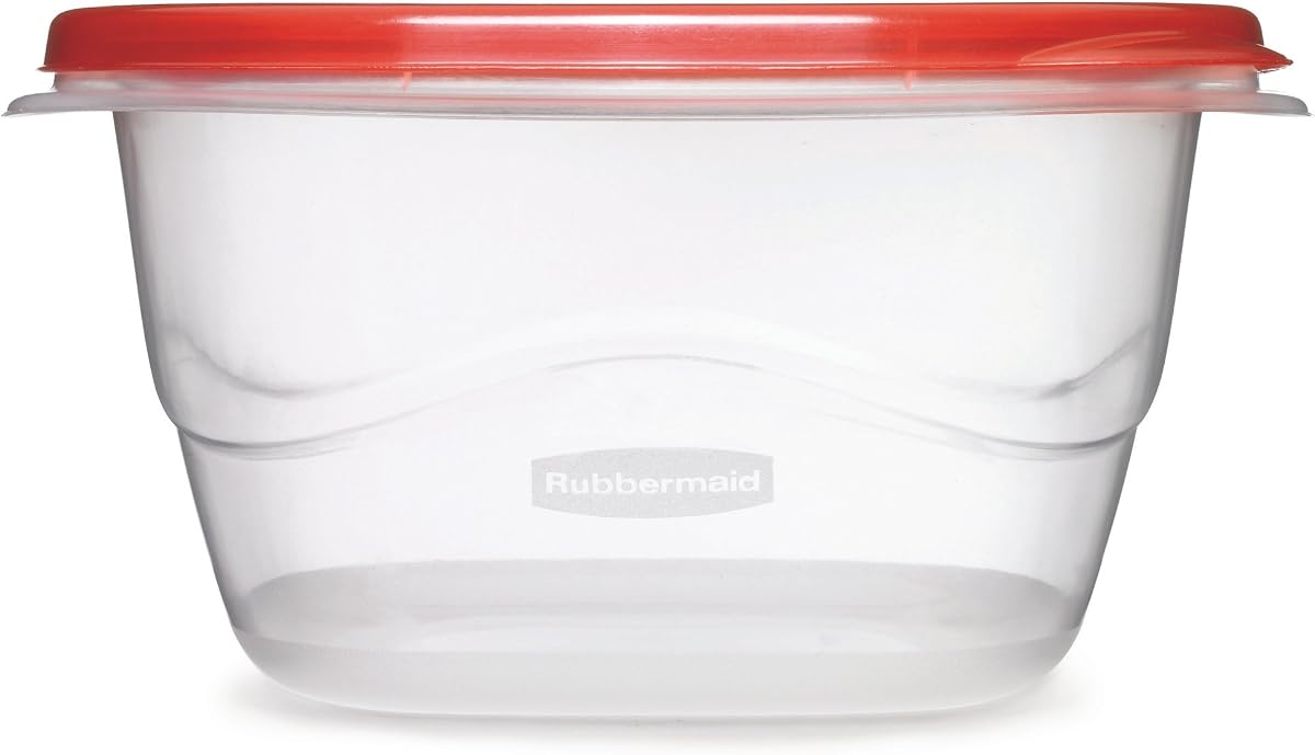 Rubbermaid TakeAlongs Deep Square Food Storage Containers, 5.3 Cup, 2 Count