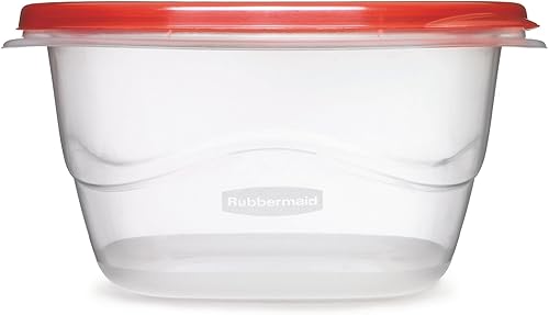 Rubbermaid TakeAlongs - Recipientes cuadrados profundos para almacenamiento de alimentos, 5.3 tazas, 2 unidades