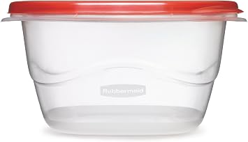 Rubbermaid TakeAlongs Deep Square Food Storage Containers, 5.3 Cup, 2 Count