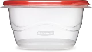 Rubbermaid TakeAlongs Deep Square Food Storage Containers, 5.3 Cup, 2 Count