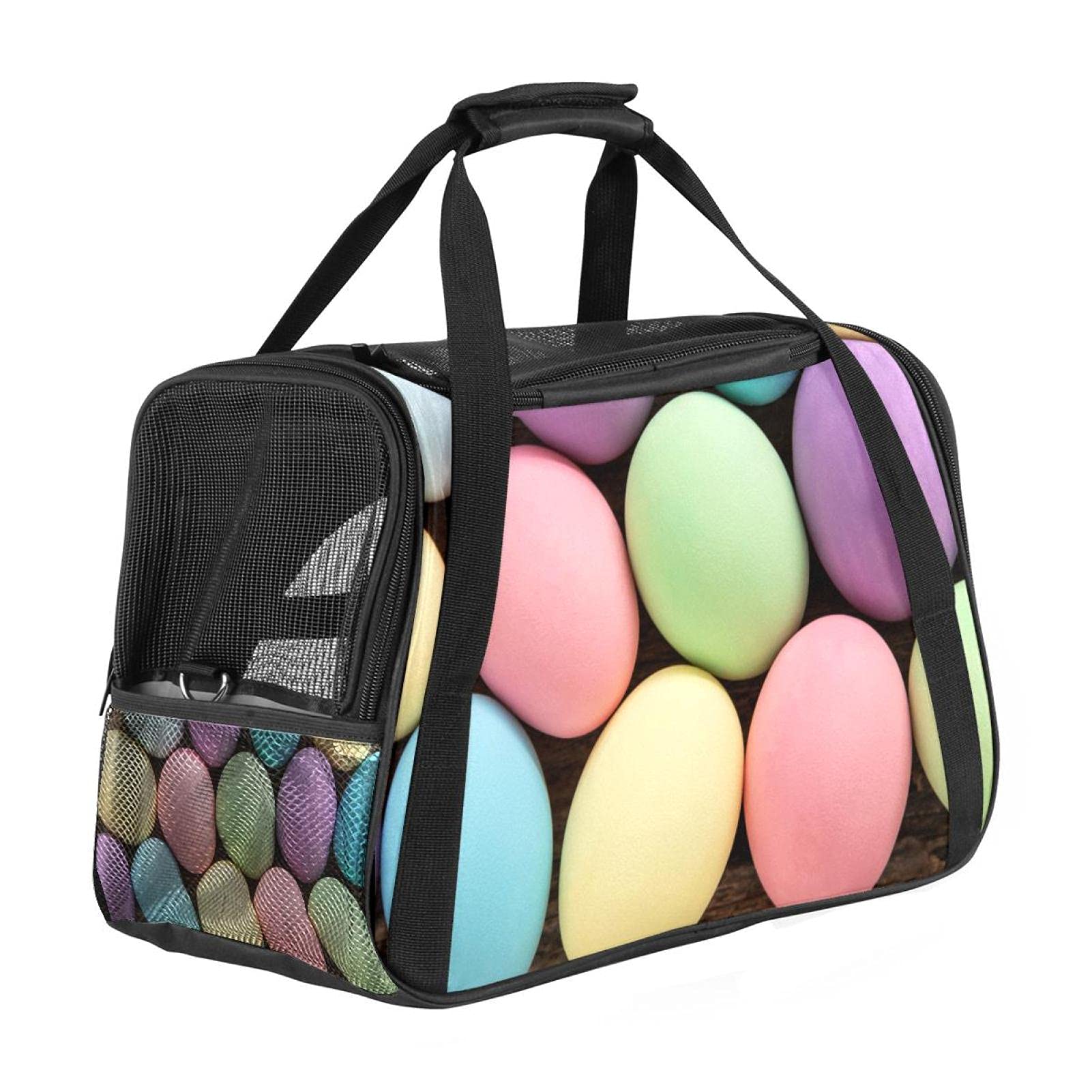 Sac de transport pour chat et chien avec motif d'œufs de Pâques imprimés