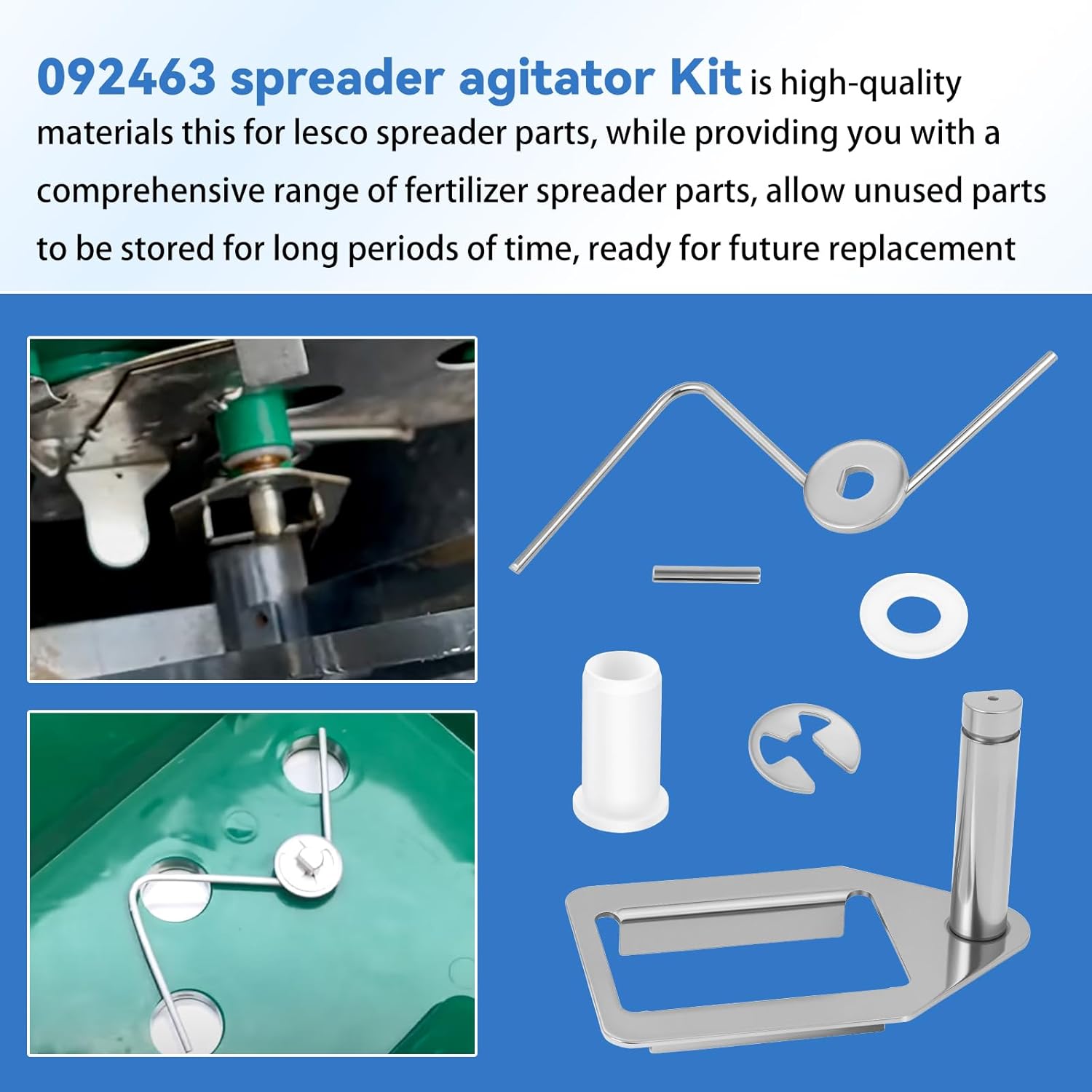 Eudaimonia 092463 Spreader Agitator Kit for Lesco 101186, 091186, 705699 High Wheel Fertilizer Spreader and 092807 Push Spreader