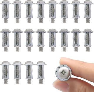 Bonsicoky 할로우 벽 앵커, 20팩, M5 x 25mm | 탄소강, 드릴 프리 셀프 드릴링, 건식 벽체, 콘크리트 및 벽돌용, 실버